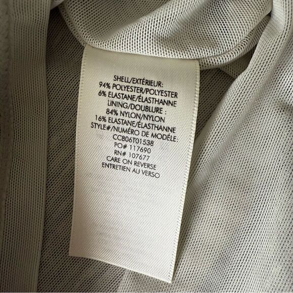 NWT Alice + Olivia Delora Silver Metallic Mini Cocktail Party Dress Size 8 - Picture 8 of 9